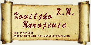 Koviljko Marojević vizit kartica